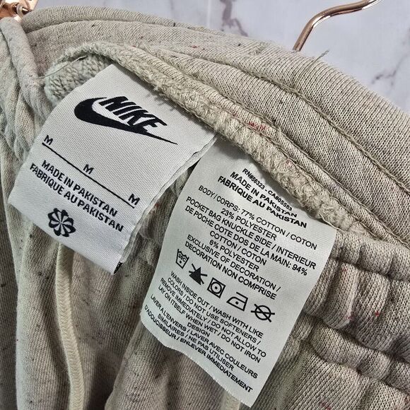 Nike Sweatpants Mens Medium Beige Speckled Club Fleece Revival Limestone + - Picture 3 of 12